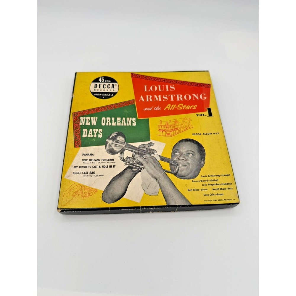 Louis Armstrong And The All-Stars New Orleans Days Vol 1 Decca 9-77 45 RPM Set